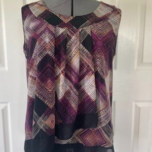 Roz & Ali Sleeveless Layered Blouse 1X